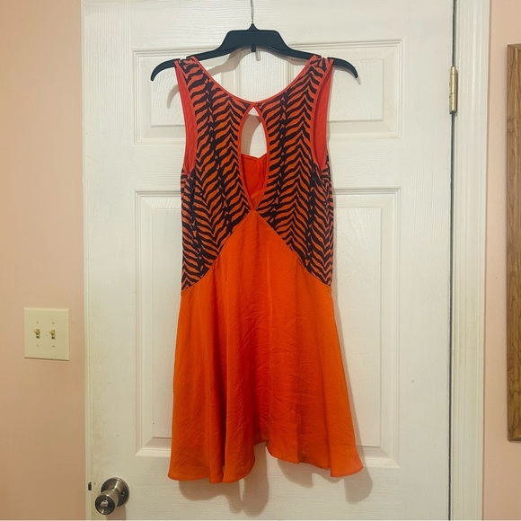 Free People Sleeveless Dress Red Orange With Pockets Woman’s Size XS - Picture 2 of 6